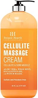 BOTANIC HEARTH Cellulite Massage Cream - 87% Organic Ingredients - Tones and Firms