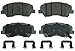 Wagner ThermoQuiet QC1593 Ceramic Disc Pad Set With Installation Hardware, Front