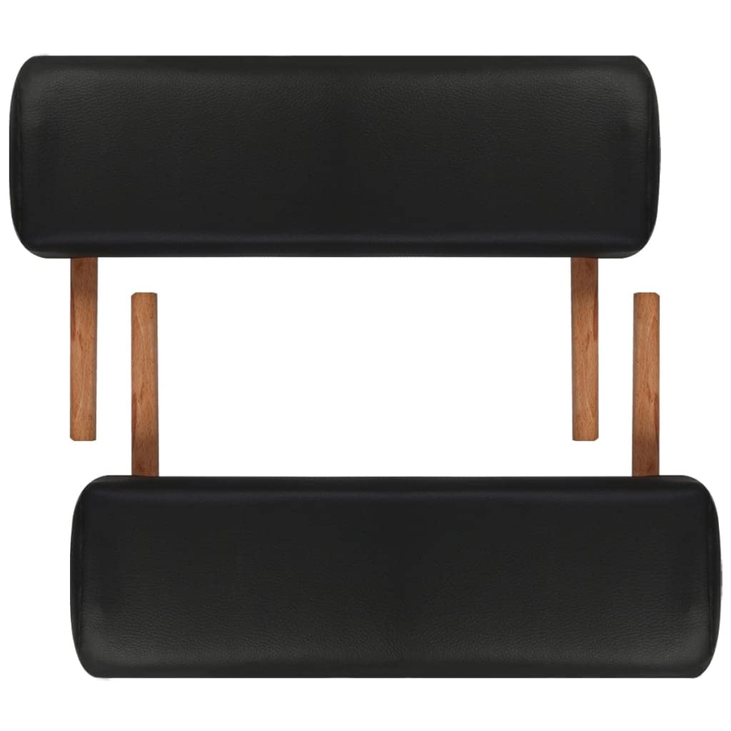 Generisch Massageliege Klappbar 3-Zonen mit Holzgestell Schwarz,Gesundheit & Schönheit,Körperpflege,Massage & Entspannung,Massagetische,16.85KG,110081