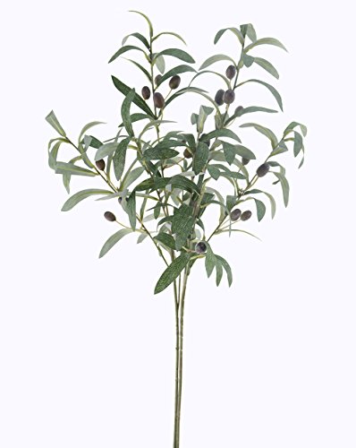 jarown 2 pcs 28 "Frutas Ramas De Oliva Verde Plantas artificiales falsos Plantas Hojas para Oficina En Casa manualidades decoración Cover