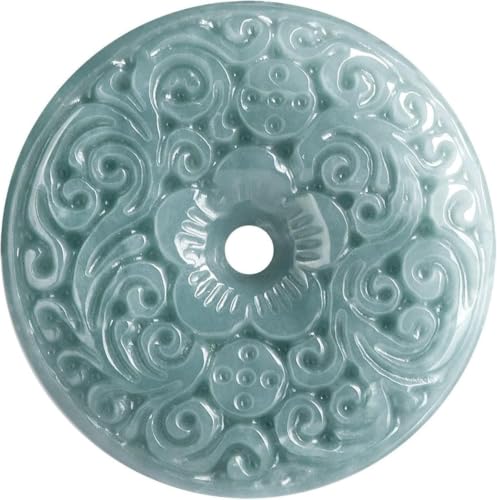 Collier amulette en forme de beignet en jade bénédiction de la paix pour cadeau
