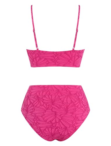 Image of ZAFUL Bikini Sets for Women String 2 Piece Swimsuits High Waisted Bathing Suit V Neck Cut Out Swimwear