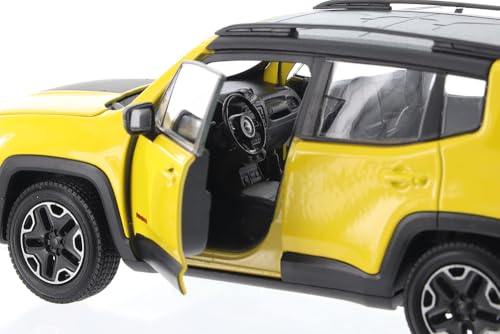 Renegade Trailhawk SUV a escala 1:24 amarillo miniatura 2