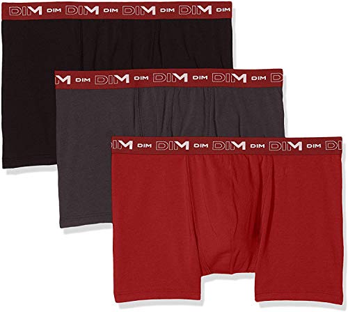 Dim 6596 - Boxer - Uni - Lot de 3 - Homme - Multicolore - Large (Taille Fabricant: 4)