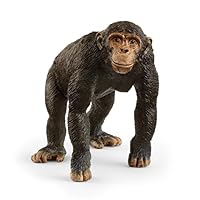 Schleich Wild Life - 3\" Chimpanzee Animal Figurine - Realistic Monkey Figure for Boys and Girls - Educational Toys for Imaginative Play for Children - Realistic Jungle Toy for Kids Ages 5+ | 14883
