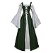 Produktbild serliyDamen Mittelalter Party Kostüme Kleid, Vintage Mittelalterliche Kleid Lace up Ballkleid mit Trompetenärmel Gothic Prinzessin Renaissance Partykleid Maxikleid Cosplay Kostüm Bodenlänge