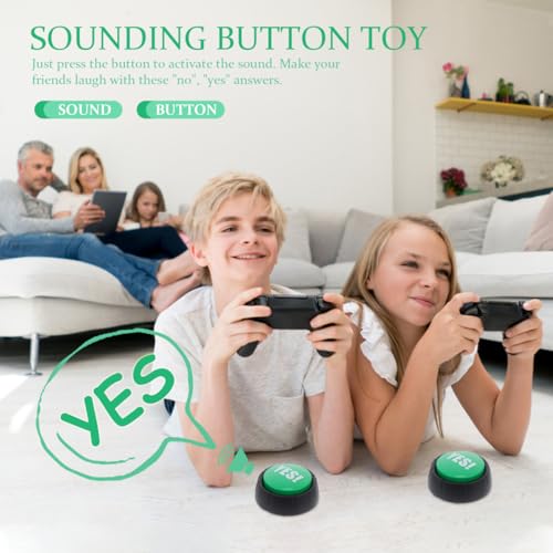 Toddmomy Ja Audiotaste Spieltaste Ja Drücken Sie die Summer Taste für das Make-up-Spielzeug der Desktop-Taste Batterien nicht im Lieferumfang enthalten