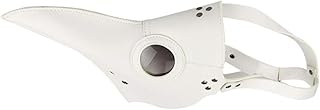 PRETYZOOM Plague Doctor Mask Bird Beak Mask Long Nose Beak Cosplay Steampunk Halloween Costume Props White