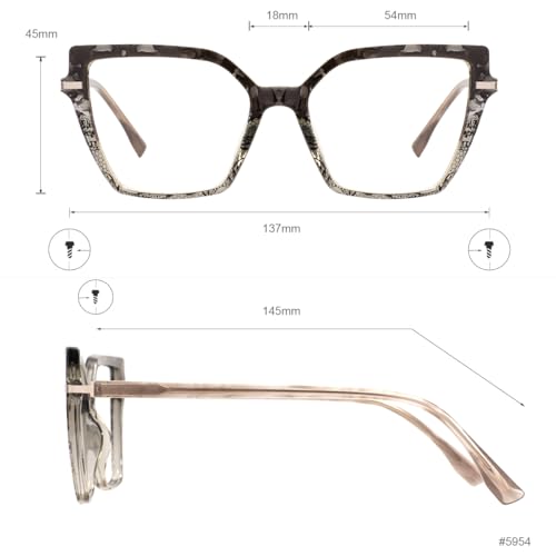 Gafas de ojo de gato para mujer que buscan comodidad y bisagra de acetato 3