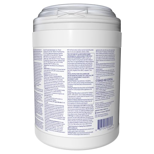Image of Oxivir Diversey 101105152 Tb Disinfectant Small Wipes, Accelerated Hydrogen Peroxide Based Cleaner Disinfectant, Ready-to-Use, Unscented, 160-Wipes, 1-Canister (Pack of 4)