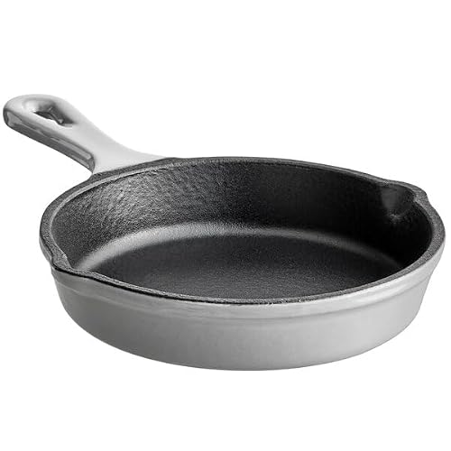 Cast Iron Enameled Cookware (Skillet 6", Slate Grey)