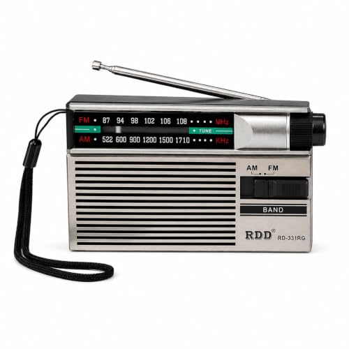 RD-331RG Şarjlı Cep Radyosu FM/AM 2 Bant Taşınabilir Radyo Type-C Şarjlı 2xAA Pil Destekli Kulaklık Girişli Deprem Acil Durum Radyosu