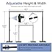 Hecis 8.5x10ft Backdrop Stand, Adjustable Photography Background Frame, Heavy Duty Pipe and Drape Kit Photo Support Poles for Wedding, Party, Birthday, Festival, Vide, Studio