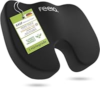 feela.® Orthopädisches Autositzkissen [3 Härtegrade] TESTSIEGER – Keilkissen für Autos – Besserer Sitzkomfort und Entlastung des Steißbeins – Autositz-Sitzerhöhung, Fahrersitzkissen (Hart)