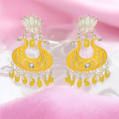 Image of Nilu's Collection Handmade Antique Designer Floral Jhumka for Women & Girls | Made of Brass | Any occasion, festival, function