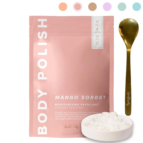 Bonblissity Body Polish, 8oz. - Mango Sorbet Scented Body Scrub