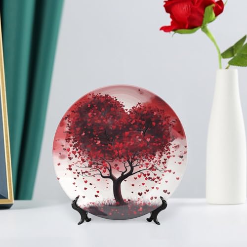 Plato Decorativo Bone China 7 pulgadas Corazón Rojo miniatura 6
