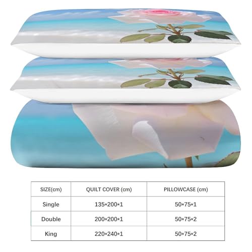 Housse de couette 200x200cm rose à fermeture éclair pour éviter la couette qui glisse