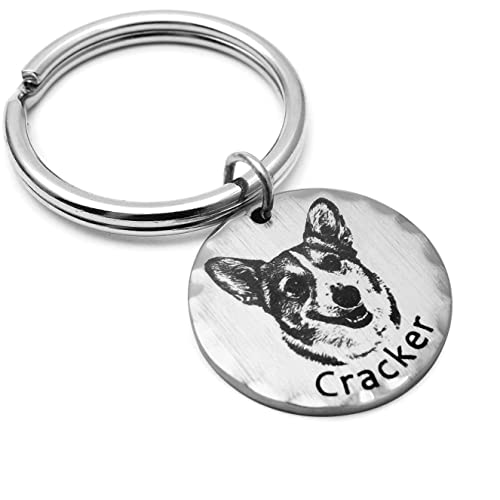 Custom Pet Portrait Dog Keychain for Mom Dog and Cat Keychain Pet Lover Personalized Gift Dog Mom Keychain Dog Pet Gifts Custom Keychains