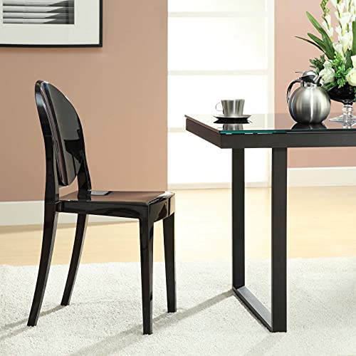 Modway Casper Modern Acrylic Stacking Two Dining Side Chairs In Black #TOP7