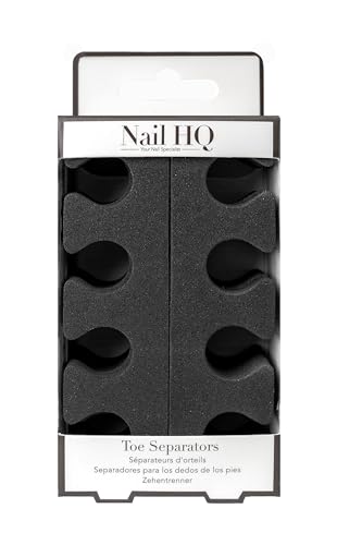 Nail HQ Toe Separator Kit 8 Pack Foam Toe Separators for Smudge-Free Pedicure For Men & Women