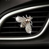 Bling Bee Car Air Fresheners Vent Clips Pearl Diamond Bee Air Freshener Vent Clip Cute Car Interior