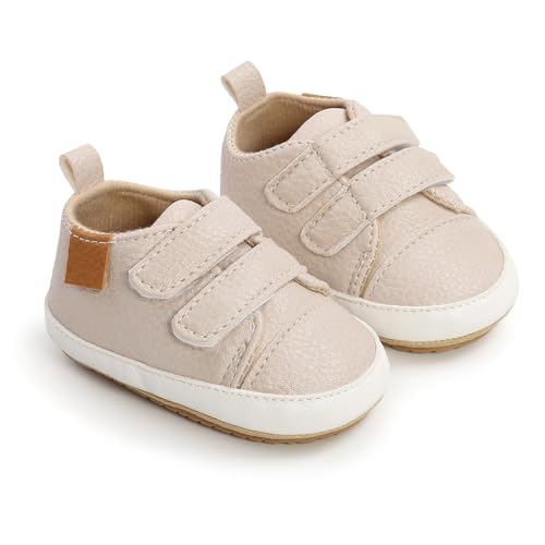 Image of Clowora Baby Boys Girls Shoes Non-Slip Rubber Sole Sneakers Infant First Walking Toddler Crib Shoes Newborn Loafers Flats.
