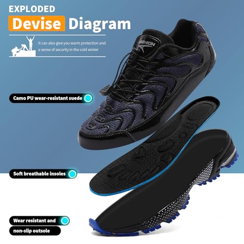 WETIKE Boys Shoes Boys Sneakers Kids Running Shoes 2.5 Girl's Tennis Shoes for Kids Baseketball Shoes Non-Slip Shoes(Classic Blue) - Thumbnail 4