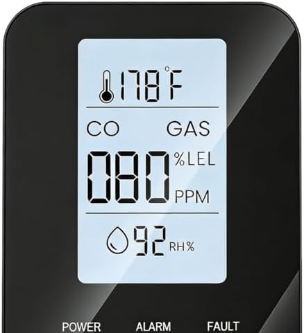 4-in-1 Gas & Carbon Monoxide Detector Plug in with LED Display — view 6