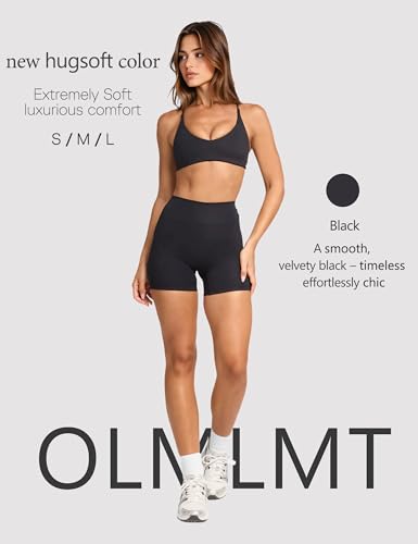 Olmlmt Biker Shorts Women with Pockets High Waisted Tummy Control Butt Lifting Workout Gym Running Yoga Shorts4