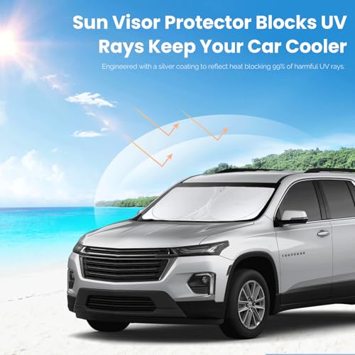 Image of Windshield Sun Shade for Chevrolet Chevy Traverse LS, LT 2018-2026 Sunshade