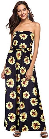 Leadingstar Women's Floral Casual Beach Party Maxi Dress