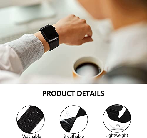 CCnutri 4 Pack Stretchy Nylon Strap Compatible with Apple Watch Straps 38mm 40mm 41mm 42mm(series 11 10) - Image 3