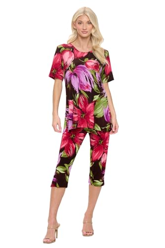 Jostar Capri Pant Set Short Sleeve - 9003BN-SRP1-W442