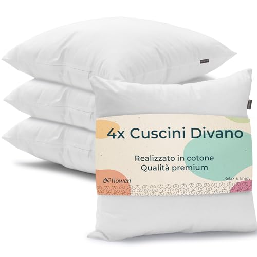 Thmyo 4 Federe Per Cuscini Quadrati In Cotone 60x60 Cm, Colore Blu Lago, Con Cerniera Nascosta, Lavabili E Personalizzabili. - 3