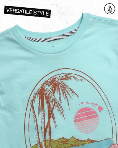 Image of Volcom Girls Shirts - Casual Crewneck Short Sleeve Graphic Tee Trendy Tops - Breathable Girls Summer Clothes