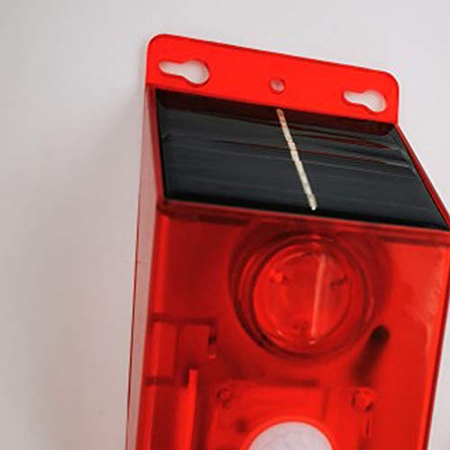 Baoblaze Sirene do Alarme Da Lâmpada com Controle Remoto, 125db Sem Fio Strobe Alert Luz Solar com S