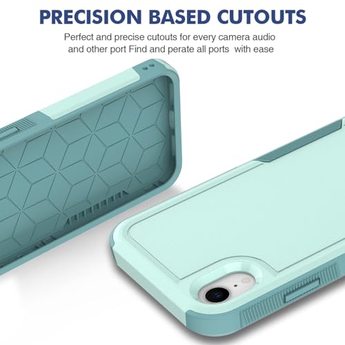 for iPhone XR Case: Dual Layer Protective Heavy Duty Cell Phone Case Shockproof Rugged Bumper Tough with Screen Protector - 16ft Military Grade Drop Tested for Appple iPhone XR (6.1 inch), Green - image 6