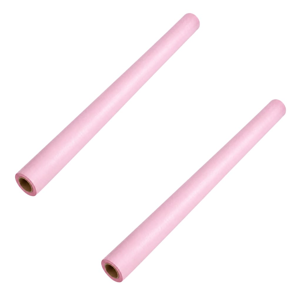 Welari Pink Damask Banqueting Roll (8m x 1.2m) | Elegant Disposable Table Cover for Weddings, Parties & Events | Catering Buffet Large Paper Cloth (2 Pack)
