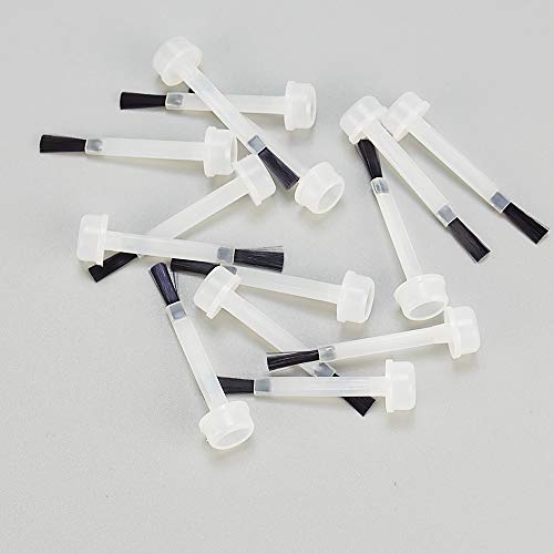 Dkaf 50Pcs Nail Polish Replacement Brush Kit, Dip Powder Liquid Replacement Brushes, Soft Brush Head, Easy To Use, Dipping Powder Liquid Brushes Set-Black #TOP5