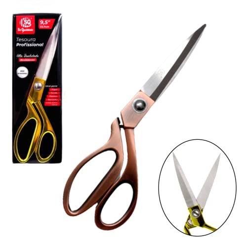 Tesoura Profissional Alfaiate Aço Inox Costura Roupa Tecido Arremate Artesanato 23cm