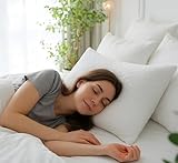 Elif Home Goods Paquete de 2 almohadas de rayón derivado de bambú, funda ajustable y