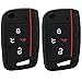 Silicone Key Cover Case Remote Fob Protector fit for VW Golf Polo 2016-2017 4 Buttons Keyless Entry Remote Key Fob Skin Protective key Jacket (Black-2 Pack)