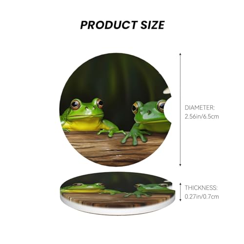 2 posavasos de cerámica para autos con base de corcho miniatura 3