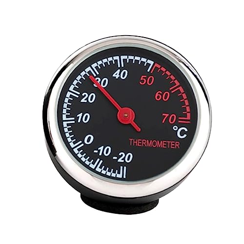 FUNOMOCYA Automobile Mechanical Clock Thermometer Hygrometer Car Dashboard Accessory Easy Install Design for Accurate Temperature Monitoring