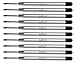 Produktbild DIVEY Kugelschreiberminen für das G2-Format - hochwertige Großraumminen im 10er Pack - Ersatzminen - Kugelschreiber Minen - Kuliminen - Kugelschreiber Patrone - Schwarz