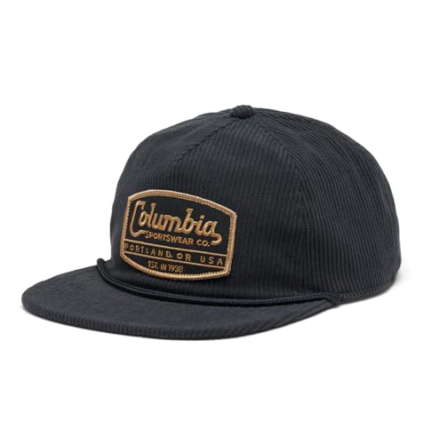 Columbia Unisex Packsaddle Corduroy Snap Back Kappe Mit Schnappverschluss, Black/CSC Tracks, Einheitsgröße EU