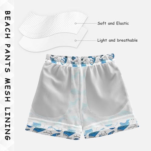 Boys Swim Trunks Blue Birds White Toddler Swim Shorts Boys Bathing Suit Swimsuit Toddler Boy Swimwear 2T 202c16344