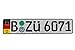 German Euro Plate with German Flag & Coat of Arms - Random Characters