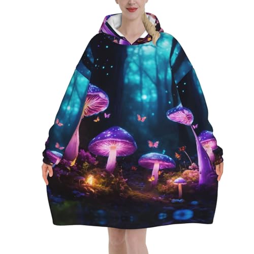 Couverture champignon magique pour soirée cocooning hiver adulte